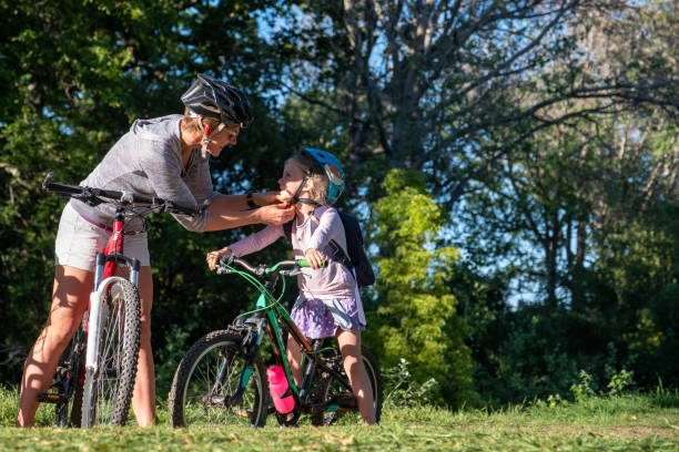 istock Mother riding to school with her daughter 1282767843