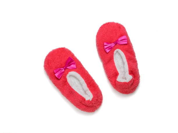 istock Red house Slippers isolated on a white background. 1282774048