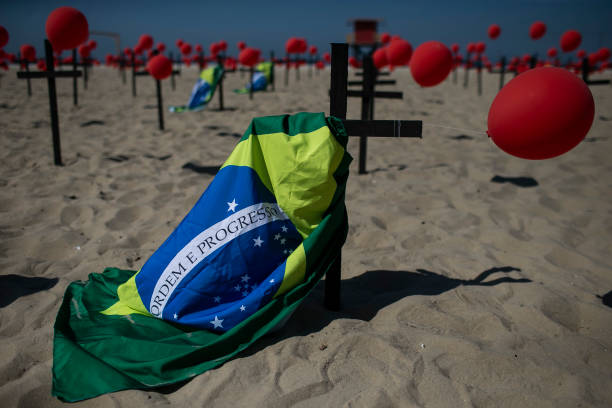 istock Coronavirus memorial in Brazil at Copacabana Beach 1282776643