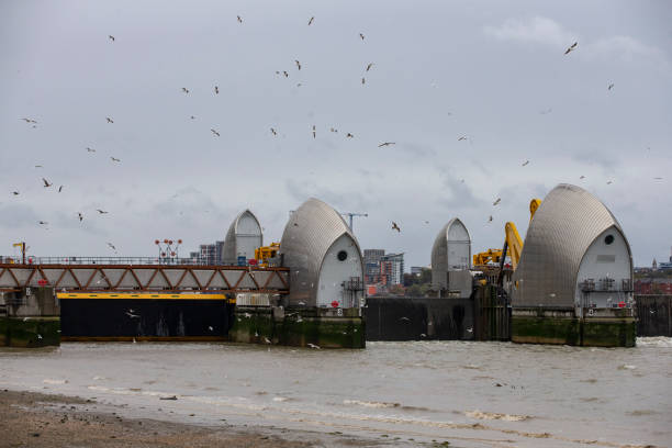 thames barrier - best of fotografías e imágenes de stock