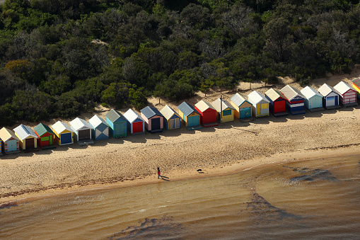 Aerial View Of Brighton Beach, Melbourne