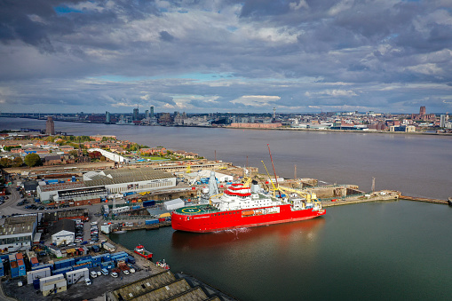 Shipyard in Liverpool, England