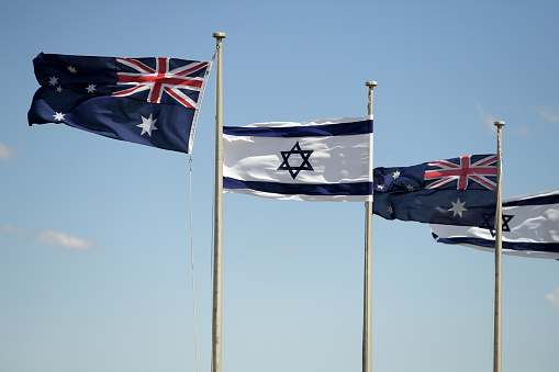 Israeli and Australian flags