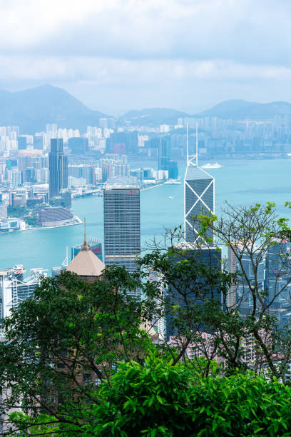 istock Hong Kong city central district, aerial view 1282791234