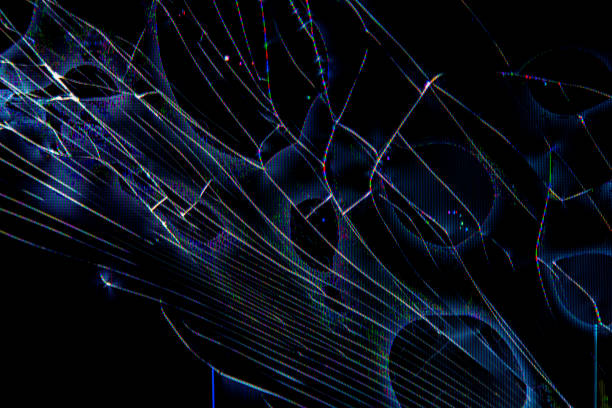 broken TV, Cracked LCD Screen, natural noise