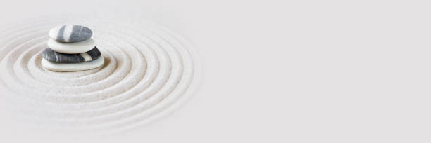 istock Zen japanese garden background. Horizontal banner 1282802688