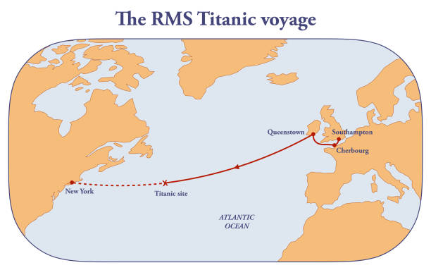 rms 타이타닉 항해 - maiden stock illustrations