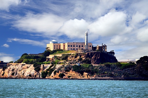 San Francisco landmark - Alcatraz Prizon island. California, United States.