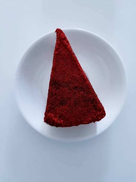 Red velvet cake on plate
