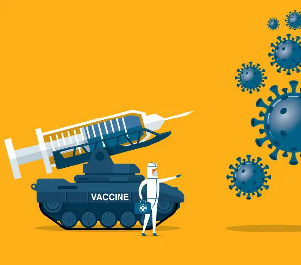 Vector illustration of Vaccine for COVID-19