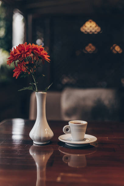 istock cup of coffee and flowers 1282824209