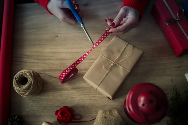 istock Wrapping New Year gifts 1282833088