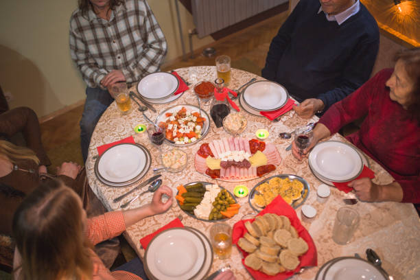 istock Multi-generational family having a dinner during holiday 1282834970