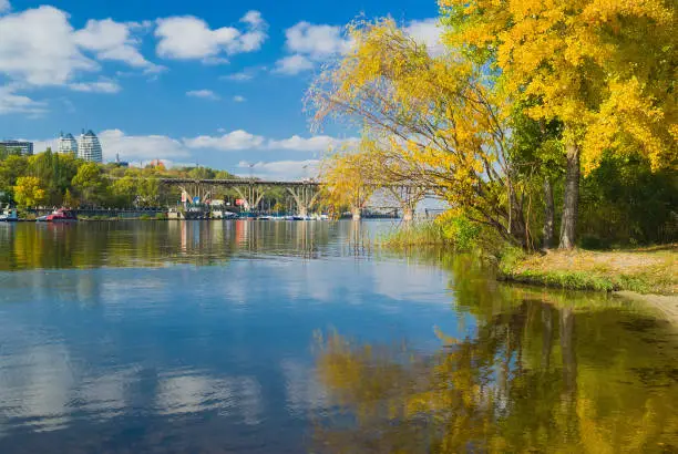 Photo of Fall comes to Dnepr river in Dnepropetrovsk city