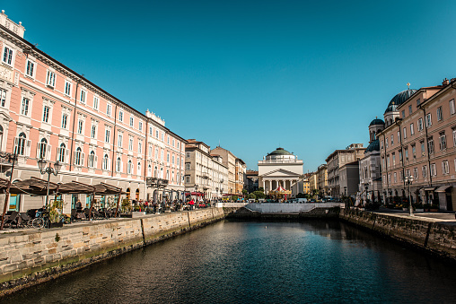 Sant'Antonio Nuovo Church And Canal In Trieste, Italy