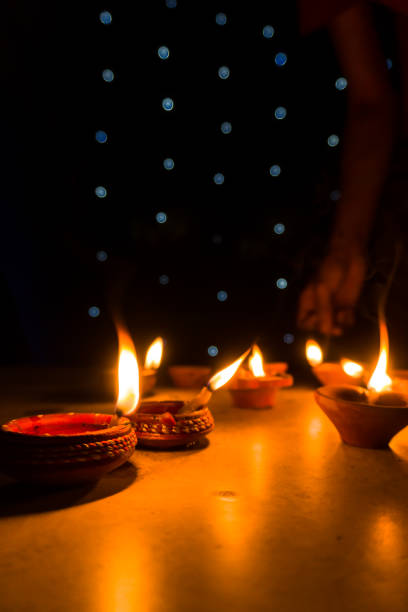 istock Diwali Diya(oil lamp) also known as diva 1282841673