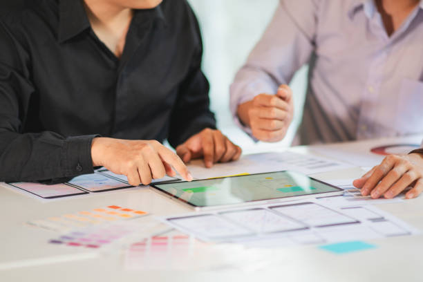 istock Young business teamwork working with business report document on office desk.Brainstorming Business People Design Planning,Brainstorming Planning Partnership. 1282849004