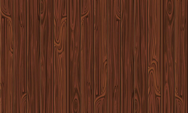 Background from brown wooden vertical planks Background from brown wooden vertical planks, wood texture. Banner design with copy space. Vector stock illustration. dark wood texture stock illustrations