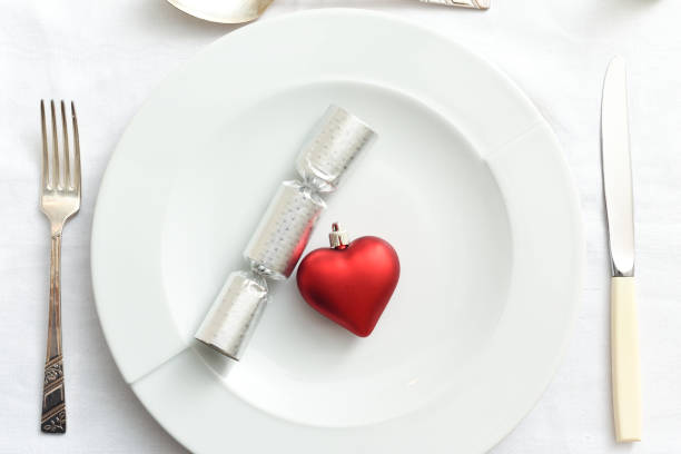 istock Place setting for one at a festive christmas dinner table 1282857845