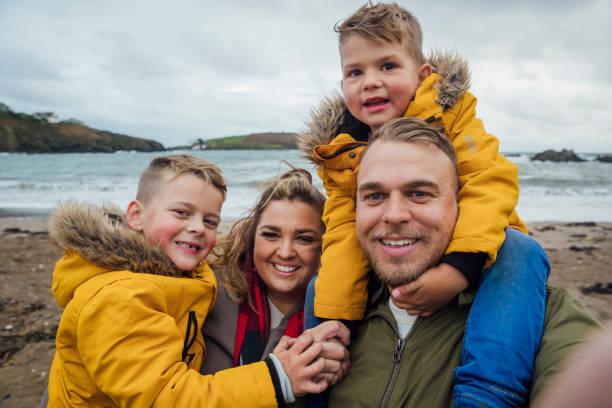 istock Family Selfie on the Beach 1282860119
