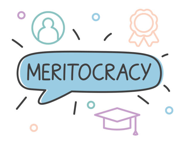 konsep kata meritokrasi - contributor ilustrasi stok
