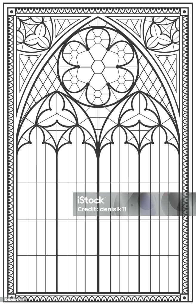 Nền Gothic Cổ Điển Với Bản Vẽ Đường Viền Vòm Hình Minh Họa Sẵn Có - Tải  Xuống Hình Ảnh Ngay Bây Giờ - Cửa Sổ - Đồ Thủ Công, Phong Cách