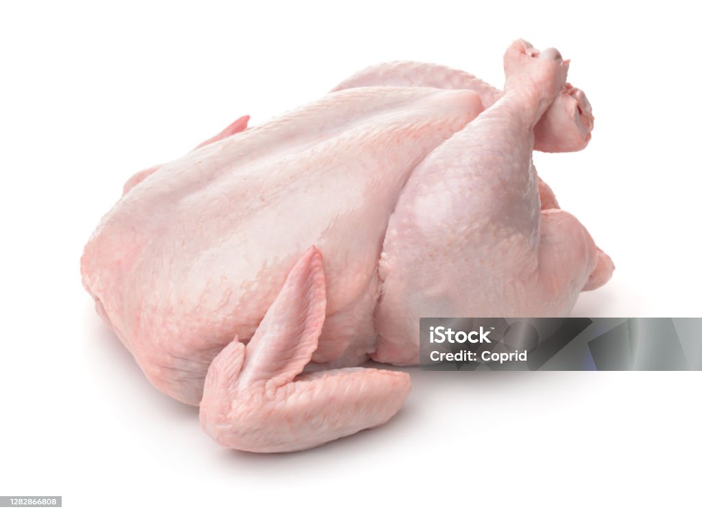 Fresh raw chicken Fresh raw chicken isolated on white Chicken Meat Stock Photo