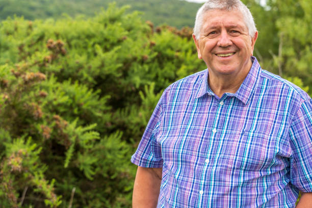 istock Senior Caucasian Man in countryside portrait 1282870302