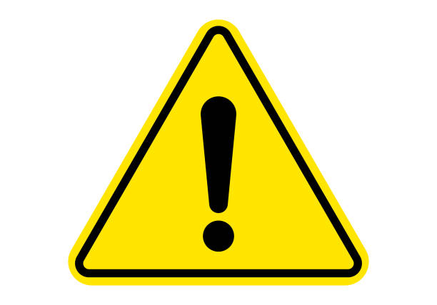 illustrations, cliparts, dessins animés et icônes de signe d’avertissement attention avertissement signe d’exclamation, danger d’alerte, icône de triangle jaune vectoriel - animal-jaune
