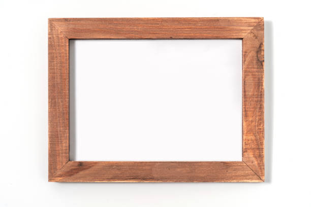 istock Wood frame or photo frame isolated on the white background. Object with clipping path 1282874540