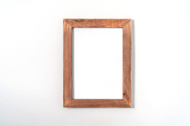 istock Wood frame or photo frame isolated on the white background. Object with clipping path 1282874759
