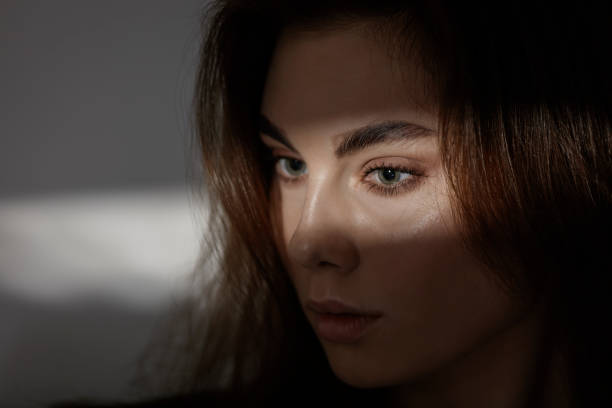 istock Portrait of beautiful female model 1282879058