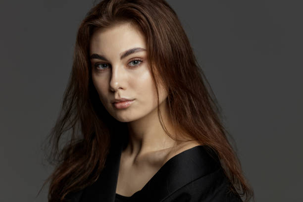 istock Portrait of beautiful female model 1282879085