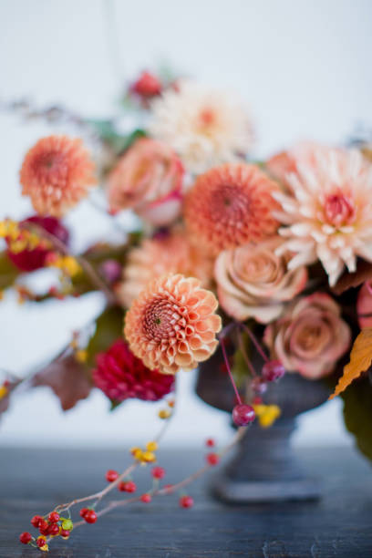 istock Autumn flowers bouquet in vase 1282882209