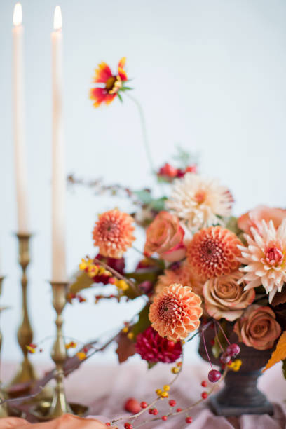 istock Autumn flowers bouquet in vase 1282882241