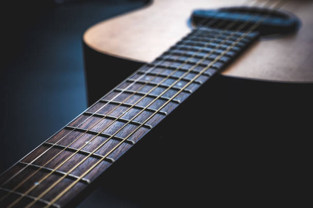 istock New wooden folk guitar music instruments 1282883532