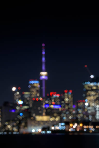 istock Out of focus Toronto skyline at night 1282887472