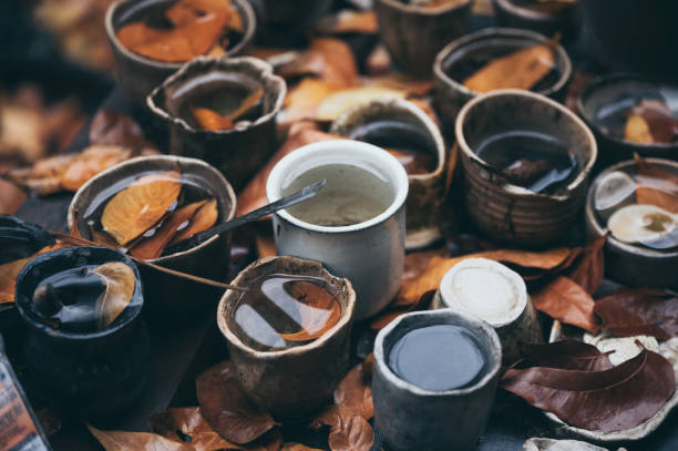 istock process of clay ceramic pot, handcraft to make ceramic from clay 1282887964