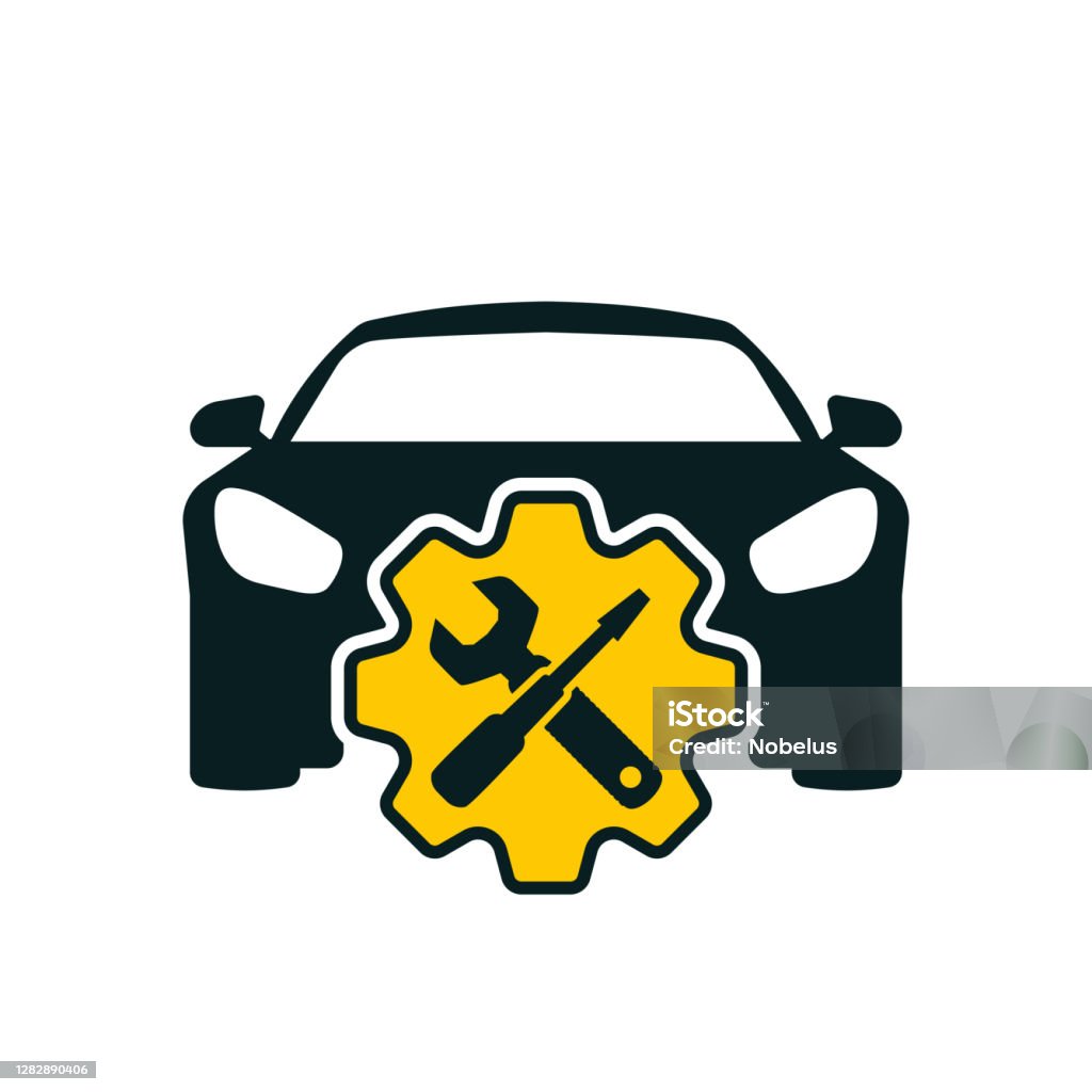 Autoservicesymbol Autoreparaturzeichen Reparatur Auto Fix Auto