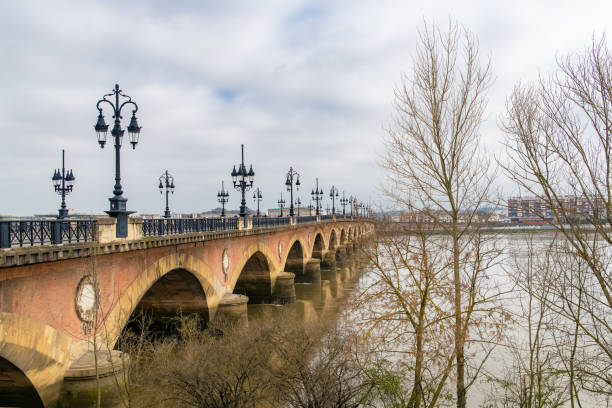 istock Bordeaux, the stone bridge in the center 1282901109