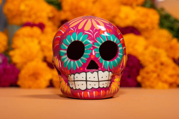 istock Day of the Dead Skull Decoration 1282901275