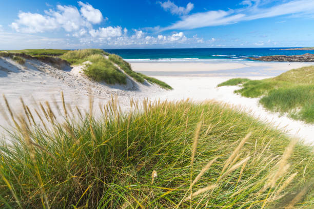 spiaggia di baleloch, north uist, ebridi esterne, scozia - hebrides foto e immagini stock