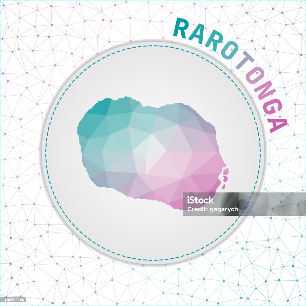 Simple Map Rarotonga Vector Polygonal Rarotonga Map Stock Illustration - Download Image Now ...