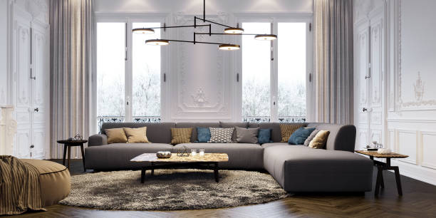 living room interior stock photo