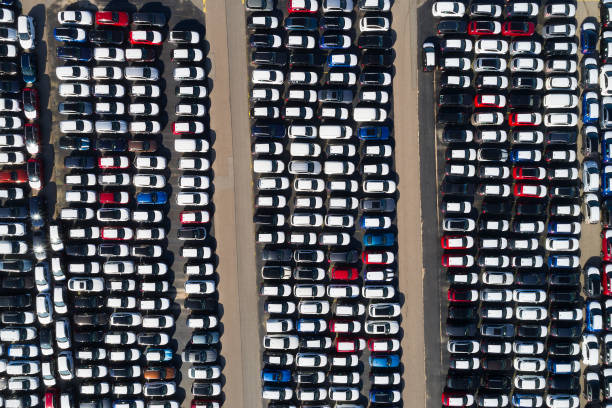 istock Car of Different Brands Storage from Above 1282912966