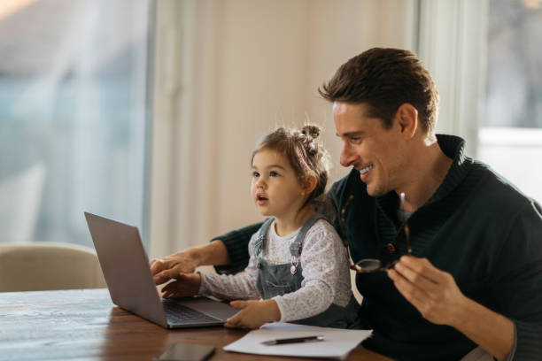 istock Young Caucasian businessman working from home 1282914000
