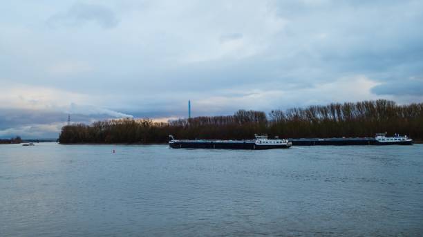 istock Shipping Industry on River Rhine Germany 1282914037