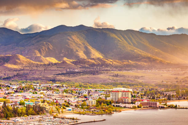 Penticton British Columbia Canada at sunset
