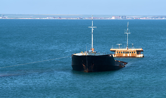 Sunken ship black sea, Feodosia, Crimea