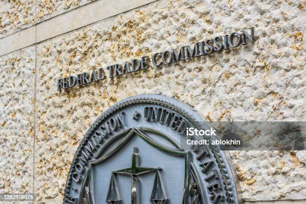 Federal Trade Commission Seal Sign And Logo In Downtown Stock Photo - Download Image Now